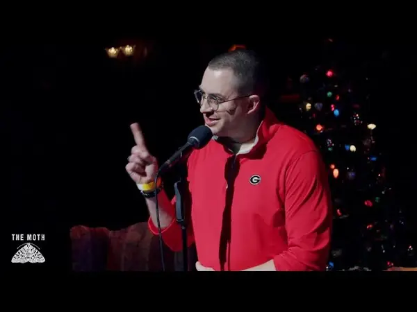 Chris telling 'It's Time' at The Moth StorySLAM in Atlanta